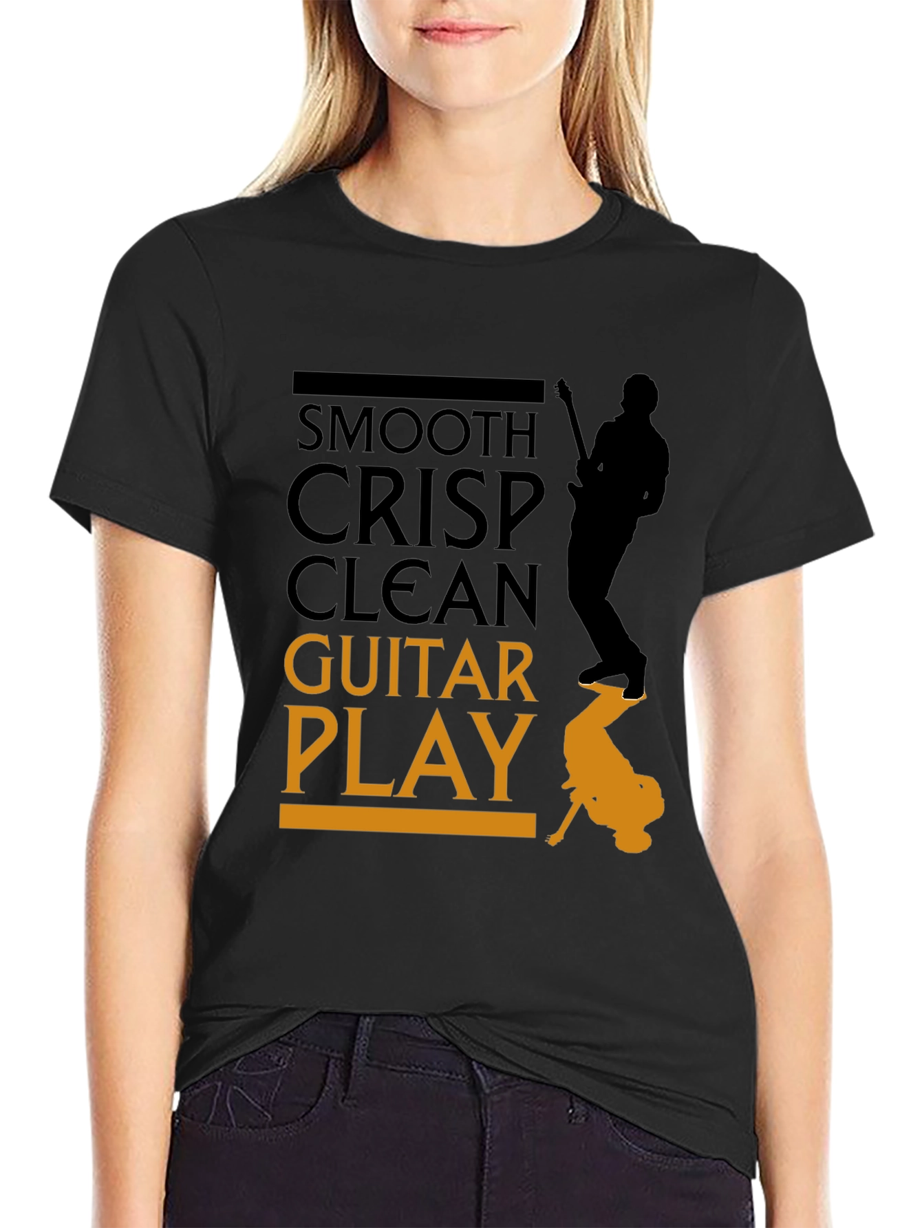 Smooth Guitar Play Graphic T-Shirt