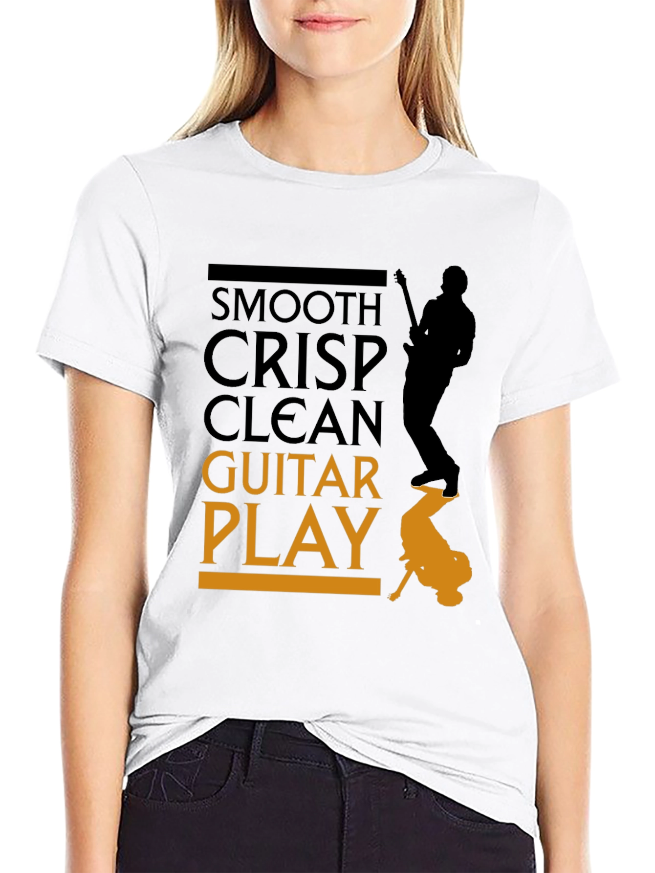 Smooth Guitar Play Graphic T-Shirt