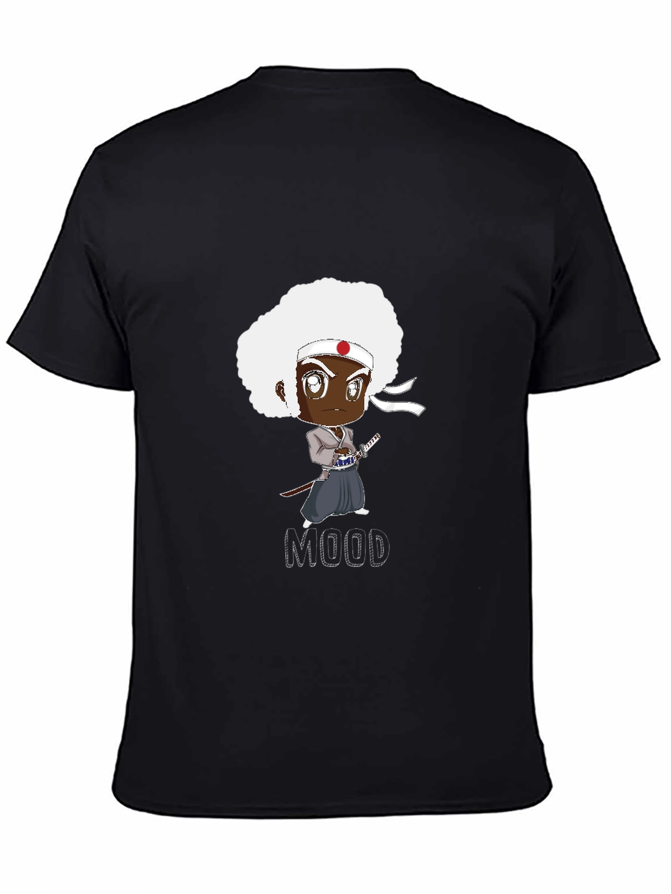 Afro Samurai Mood Black T-Shirt