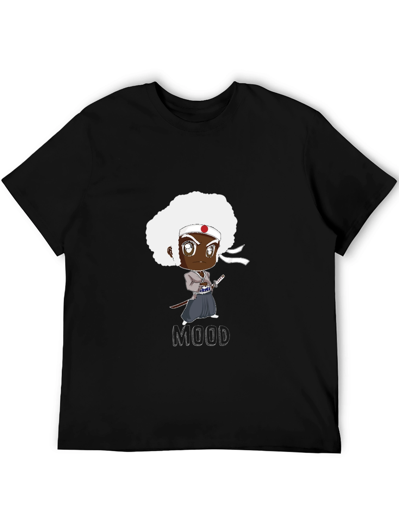 Afro Samurai Mood Black T-Shirt