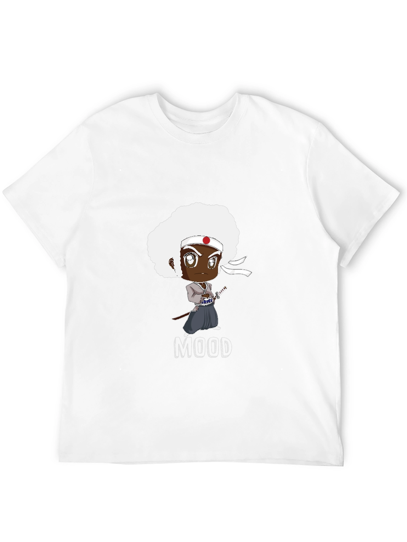 Afro Samurai Mood Black T-Shirt
