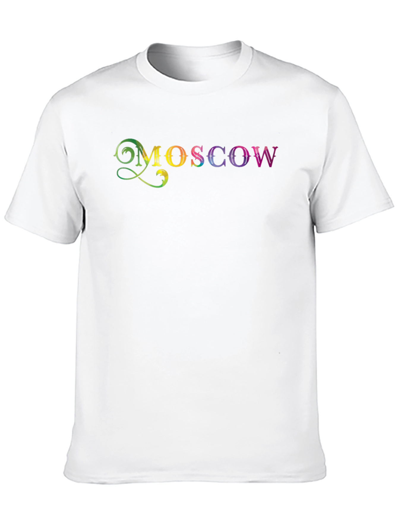 Moscow Rainbow Print Black T-Shirt
