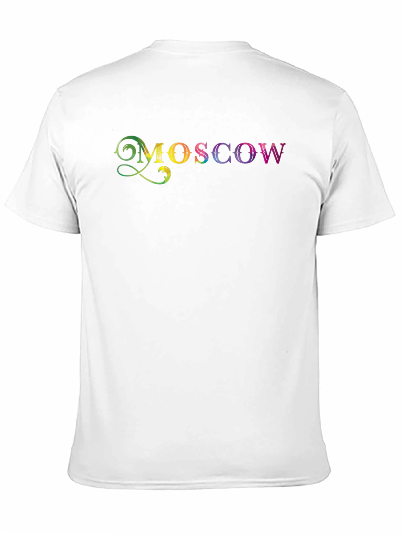 Moscow Rainbow Print Black T-Shirt