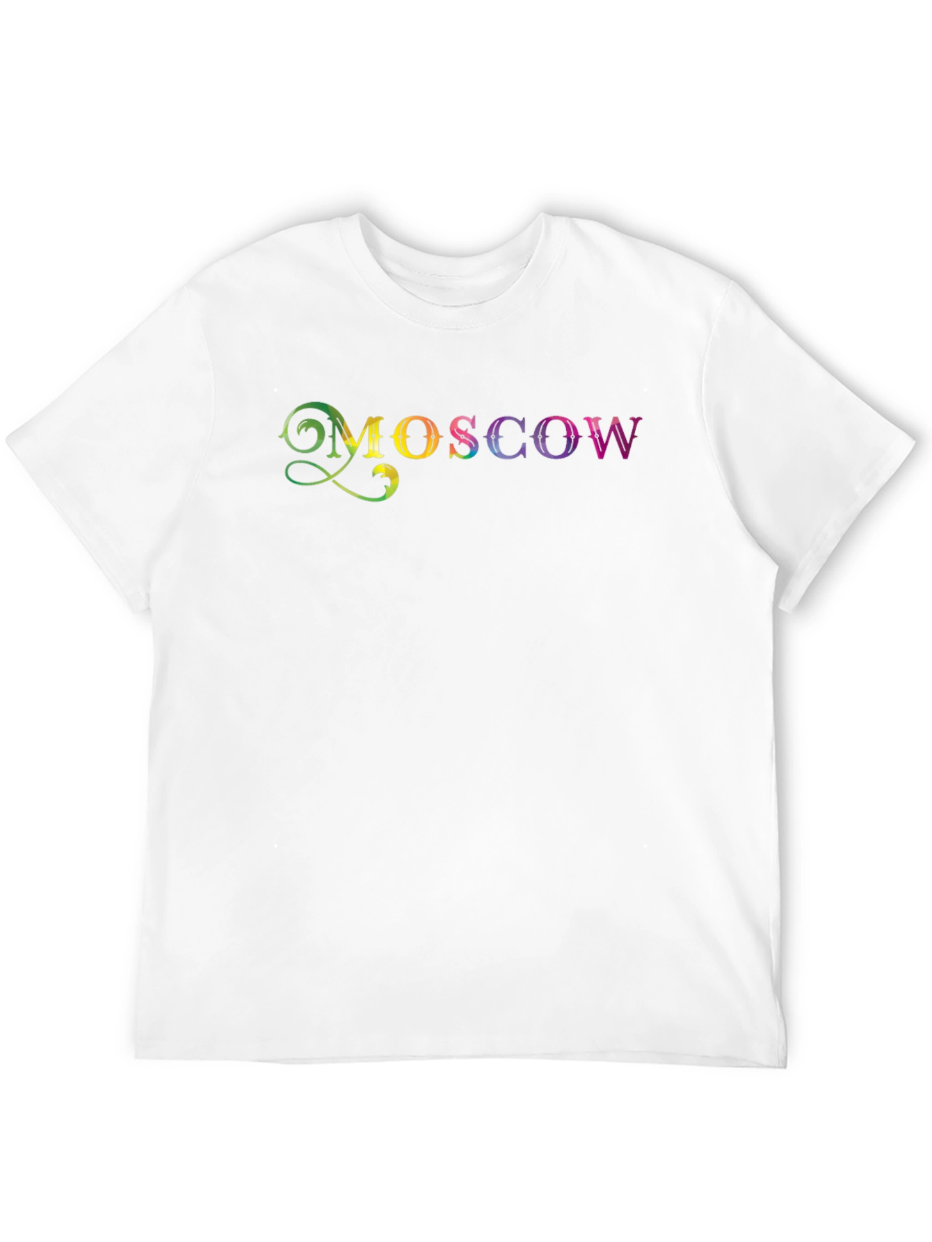 Moscow Rainbow Print Black T-Shirt