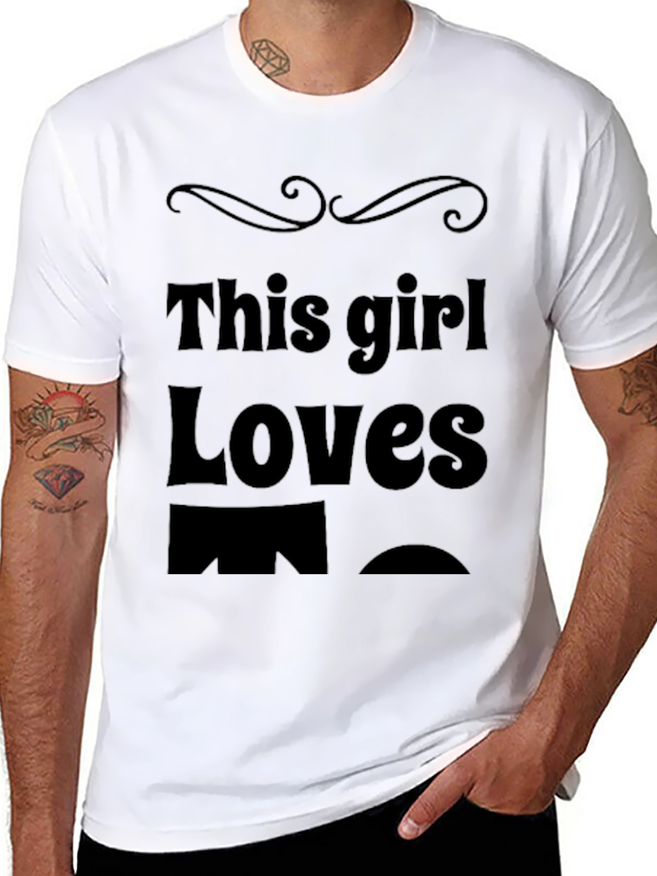 This Girl Loves Mens Black T-Shirt