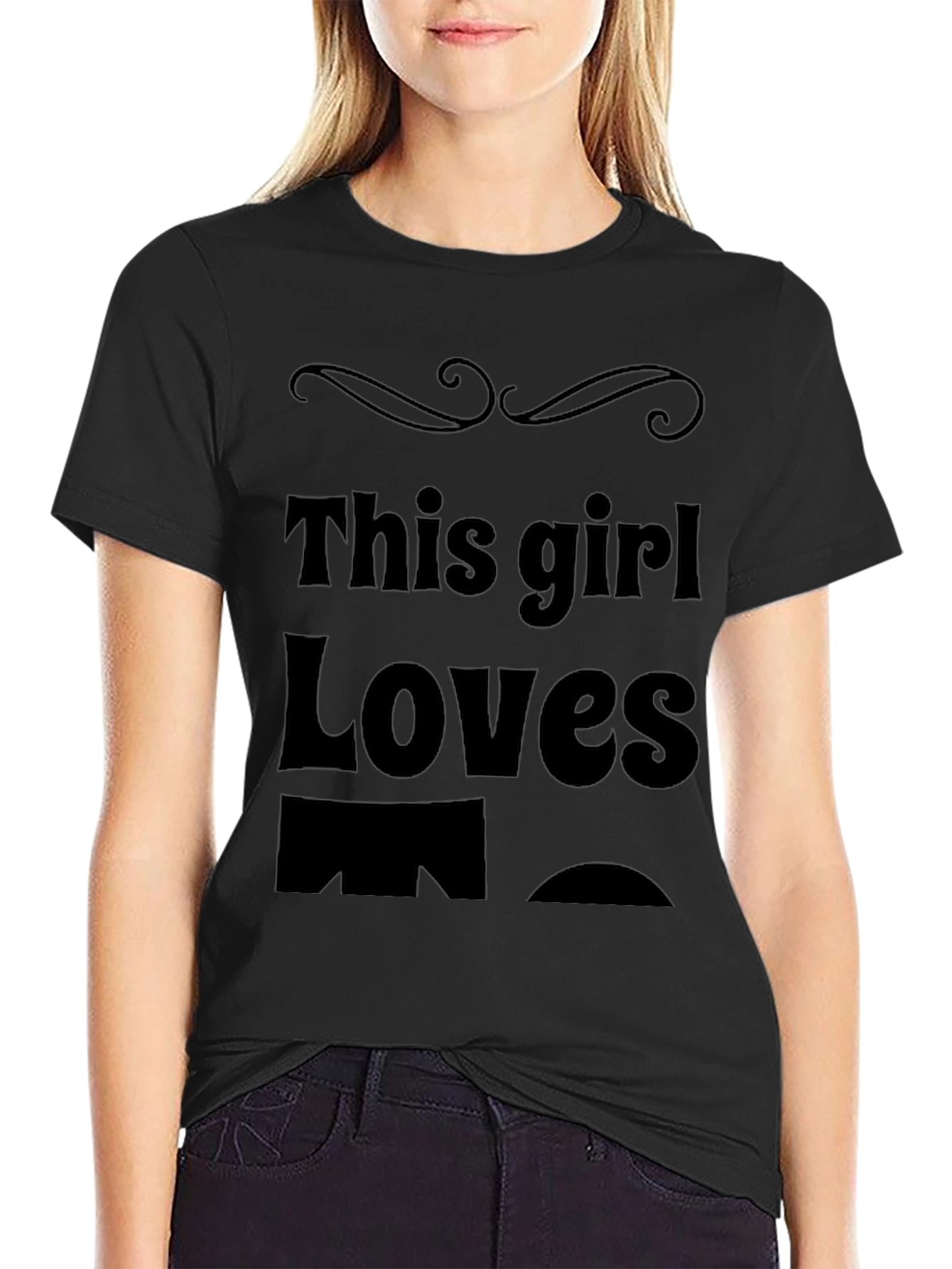 This Girl Loves Mens Black T-Shirt