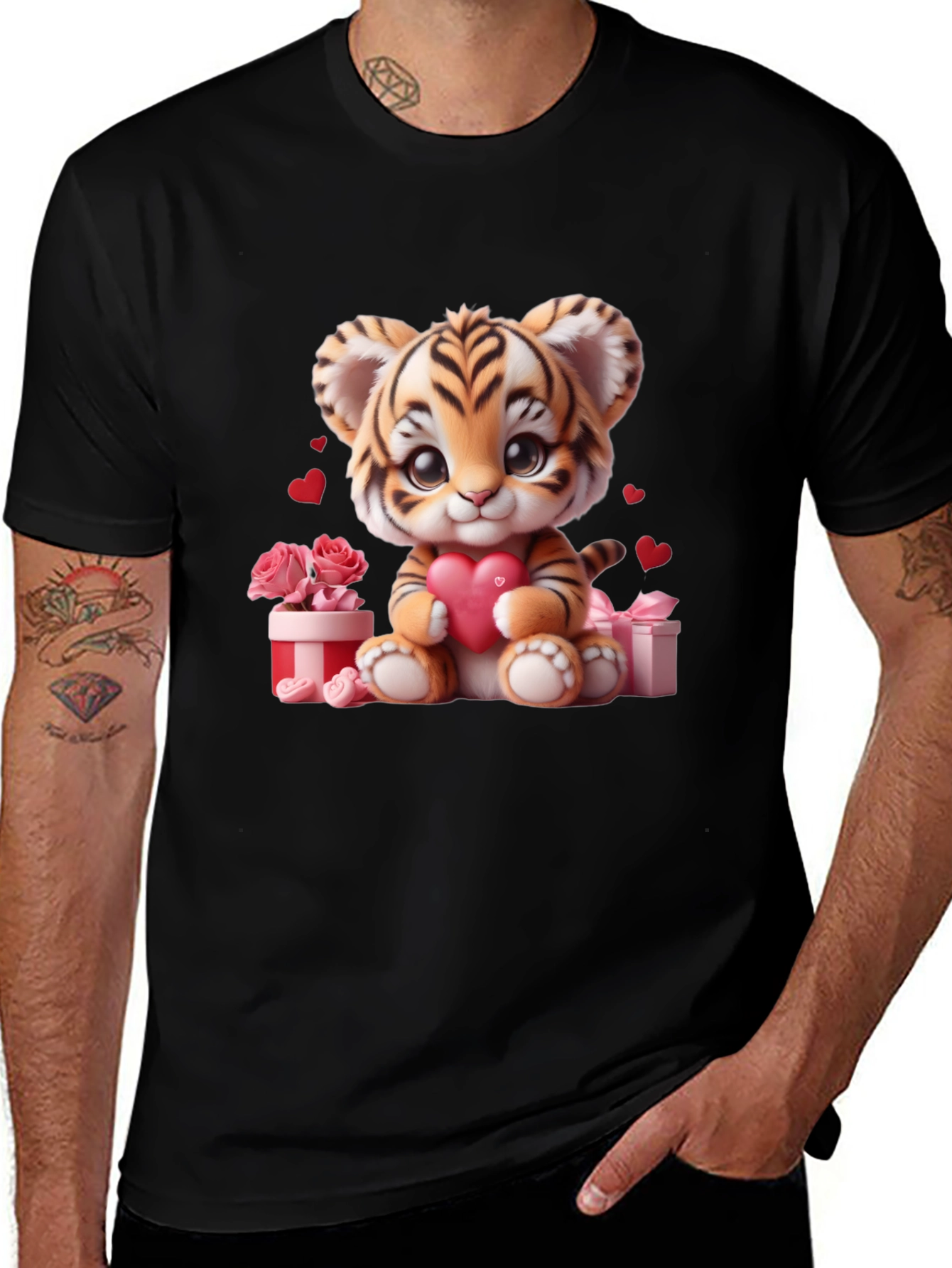Cute Valentines Tiger Cub T-Shirt