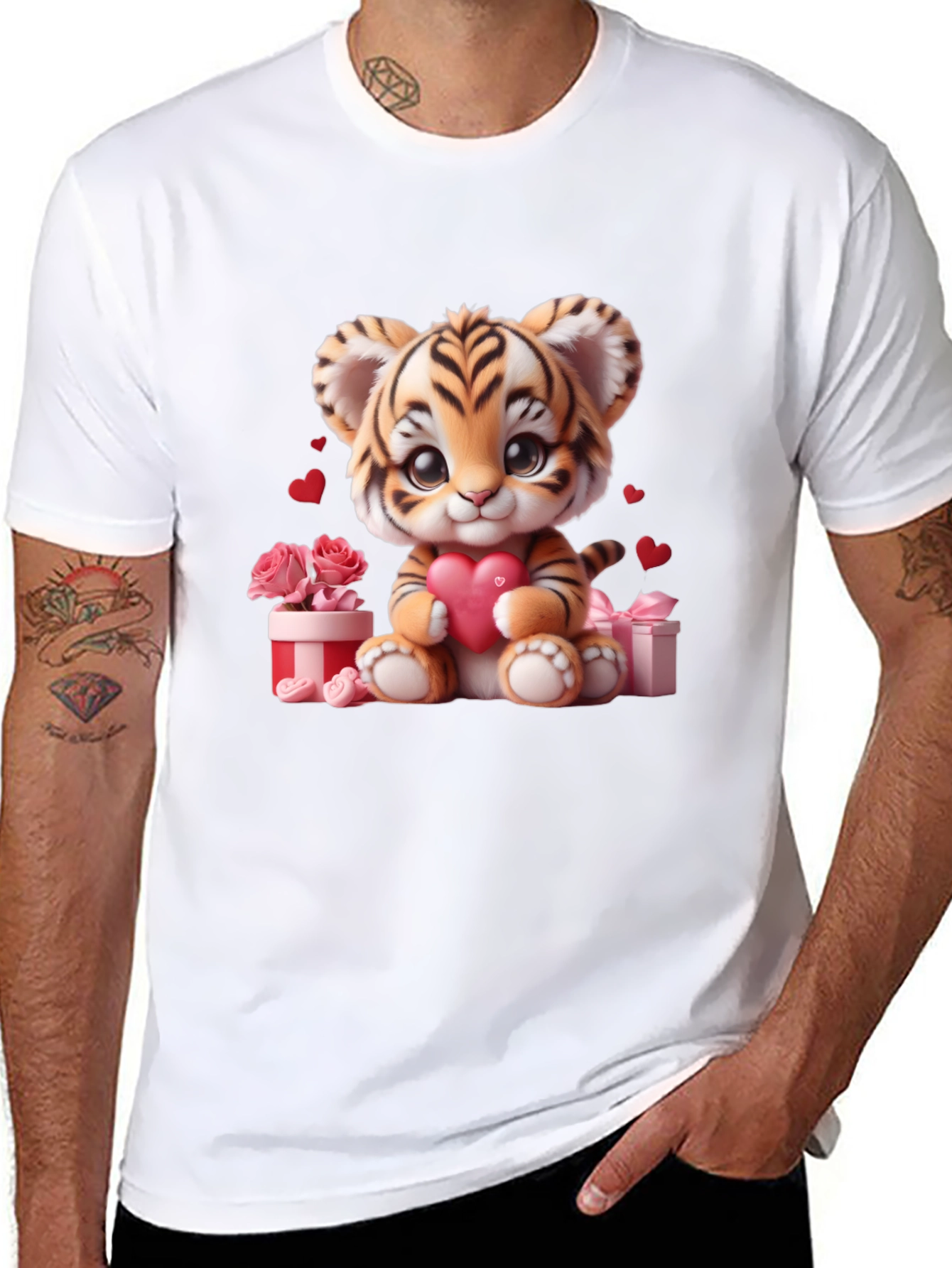 Cute Valentines Tiger Cub T-Shirt