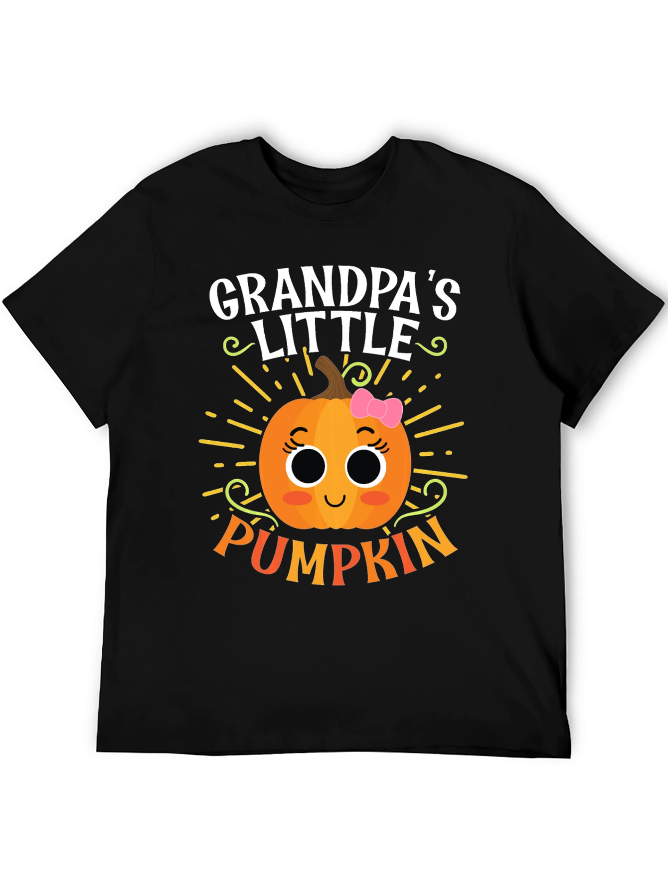 Grandpas Little Pumpkin Cute Graphic Tee