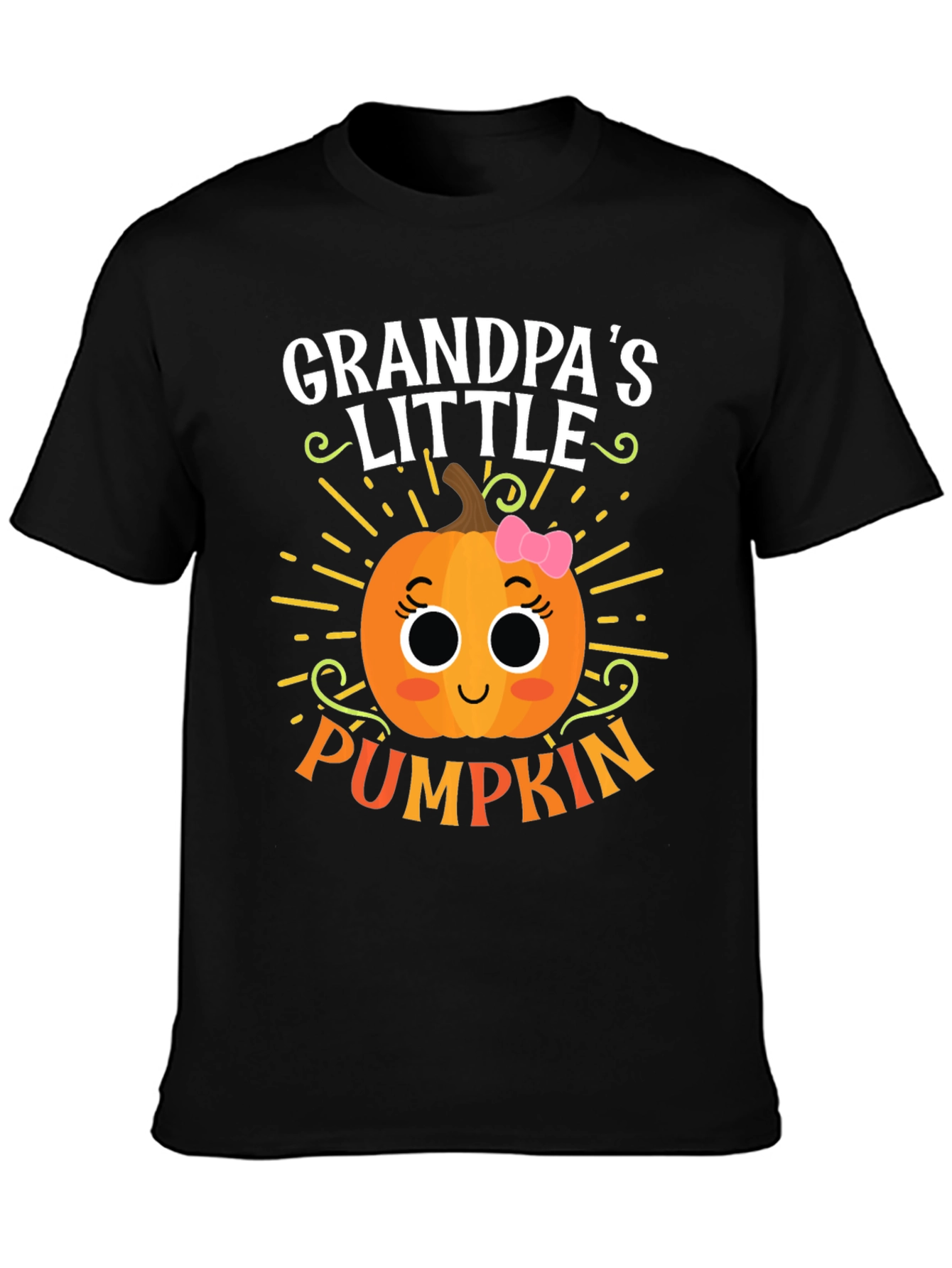 Grandpas Little Pumpkin Cute Graphic Tee