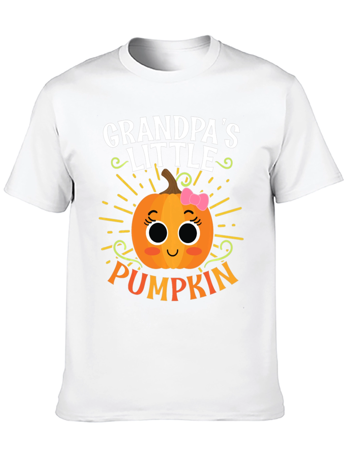 Grandpas Little Pumpkin Cute Graphic Tee