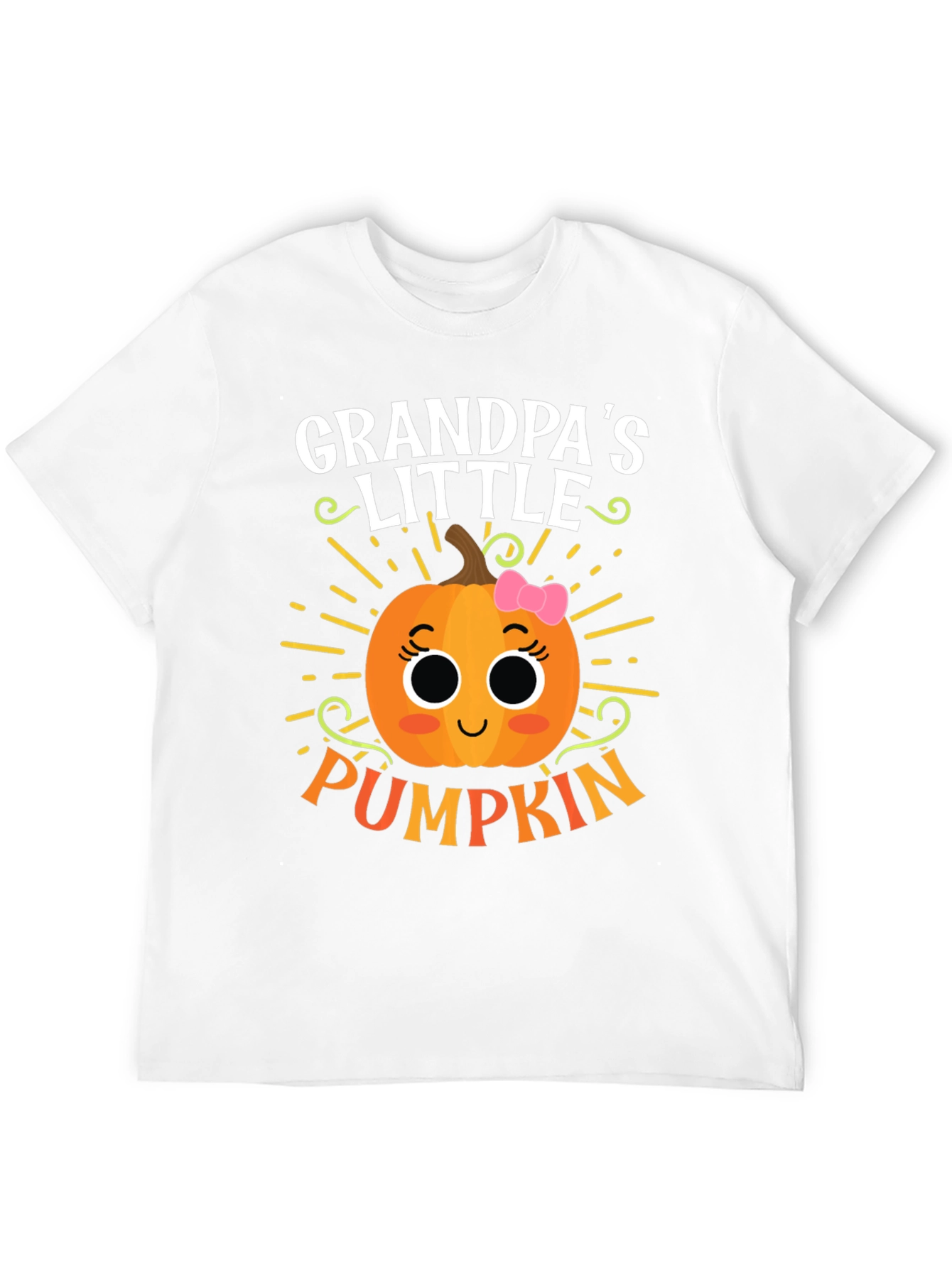 Grandpas Little Pumpkin Cute Graphic Tee
