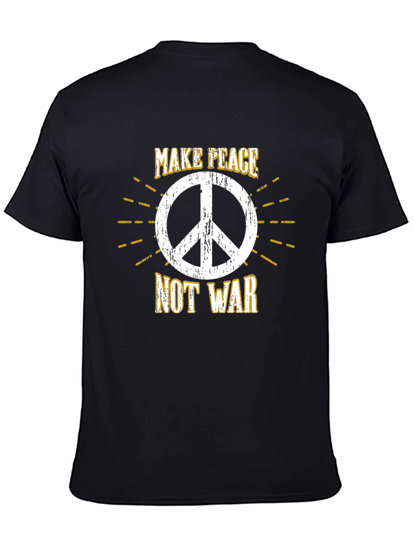 Make Peace Not War Graphic T-Shirt - Black
