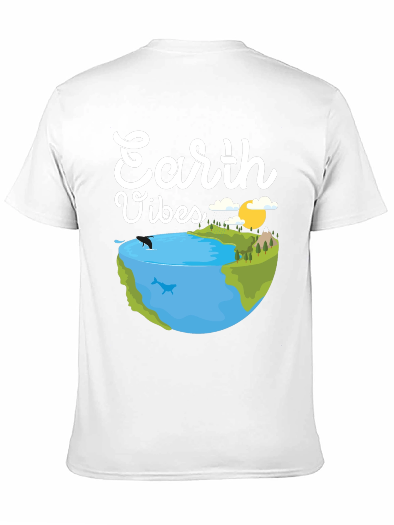 Earth Vibes Graphic Tee - Black Cotton T-Shirt