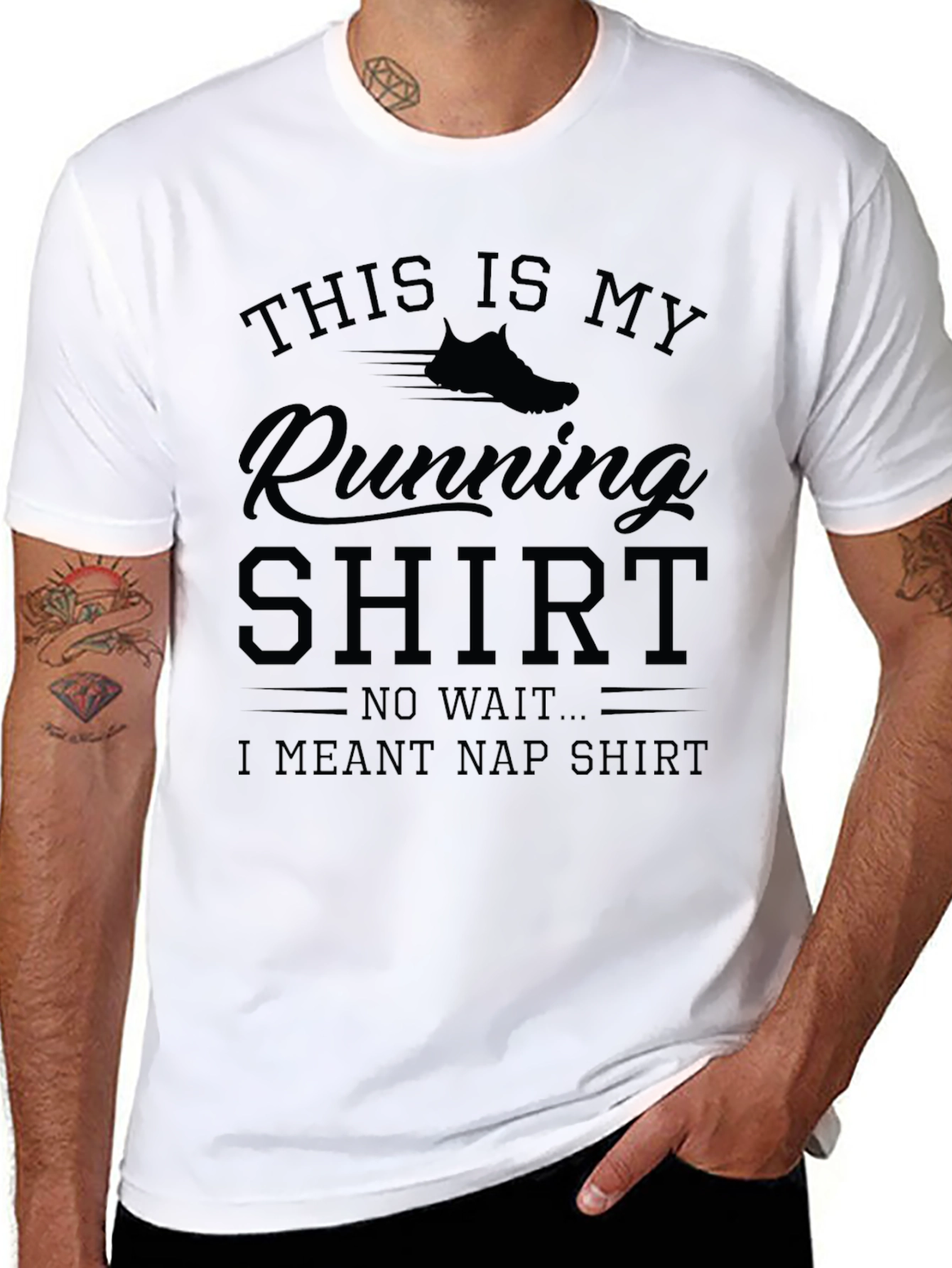 Funny Running to Napping T-Shirt