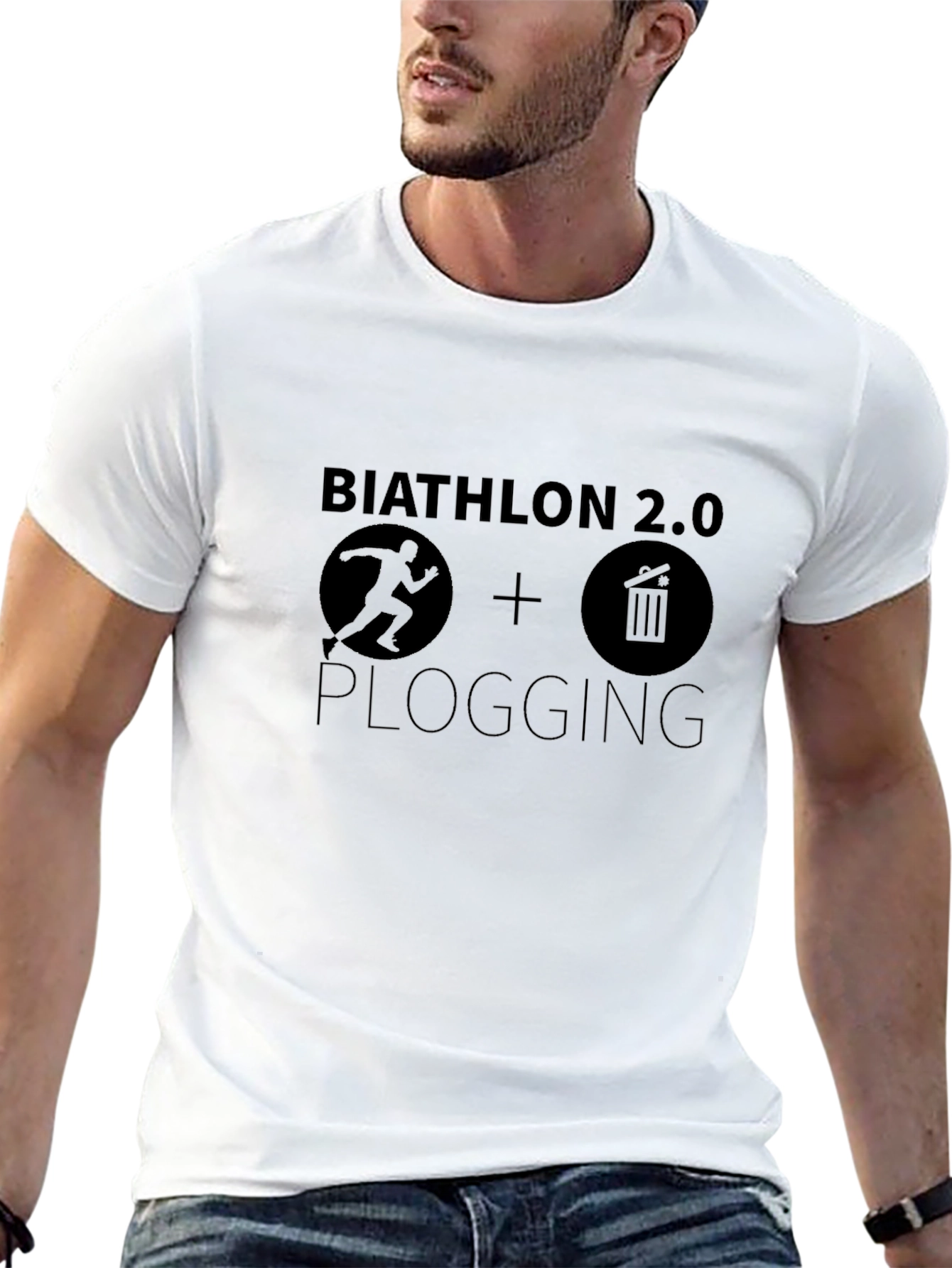 Biathlon 2.0 Plogging T-Shirt - Eco-Friendly Running Tee