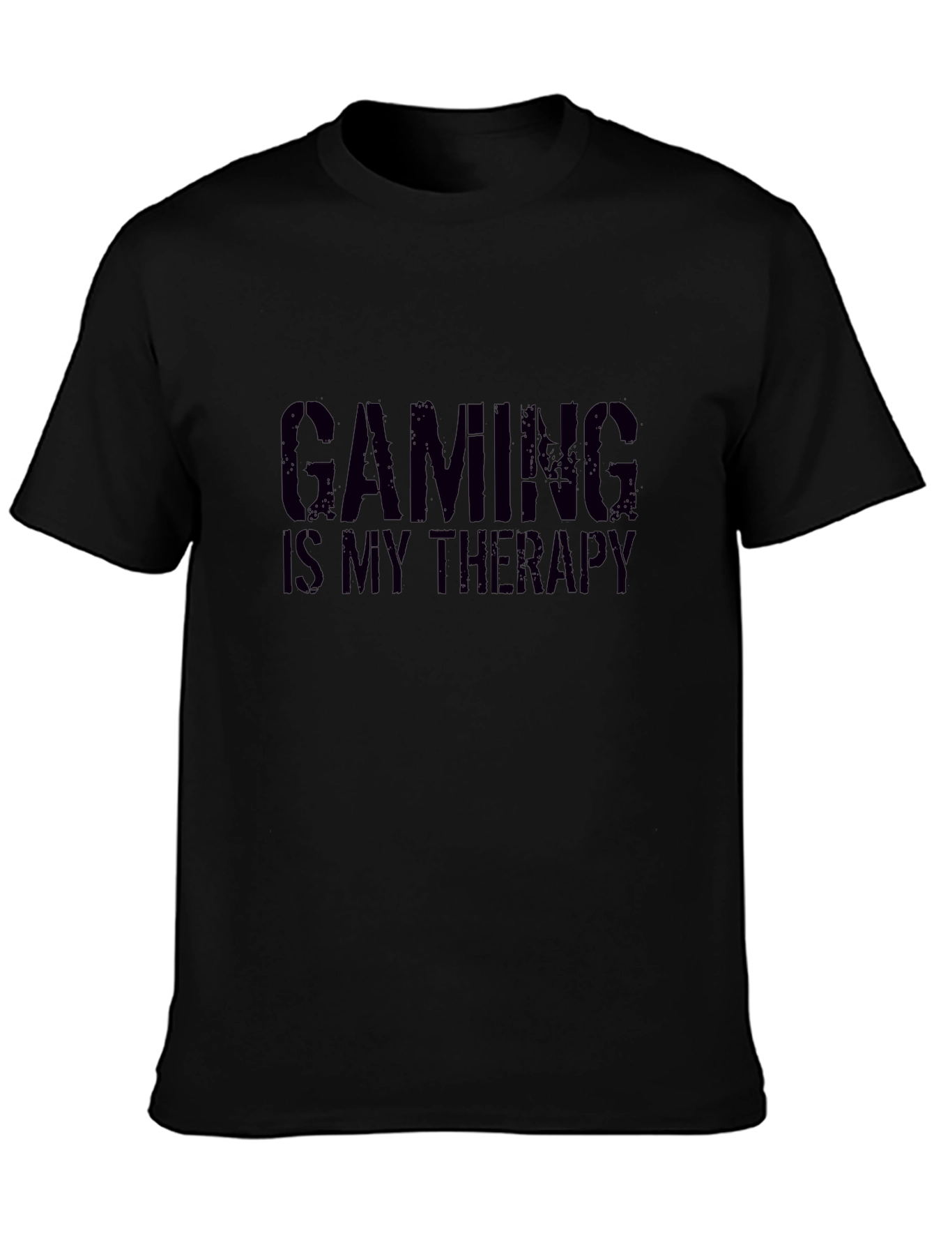 Gaming Is My Therapy Black T-Shirt
