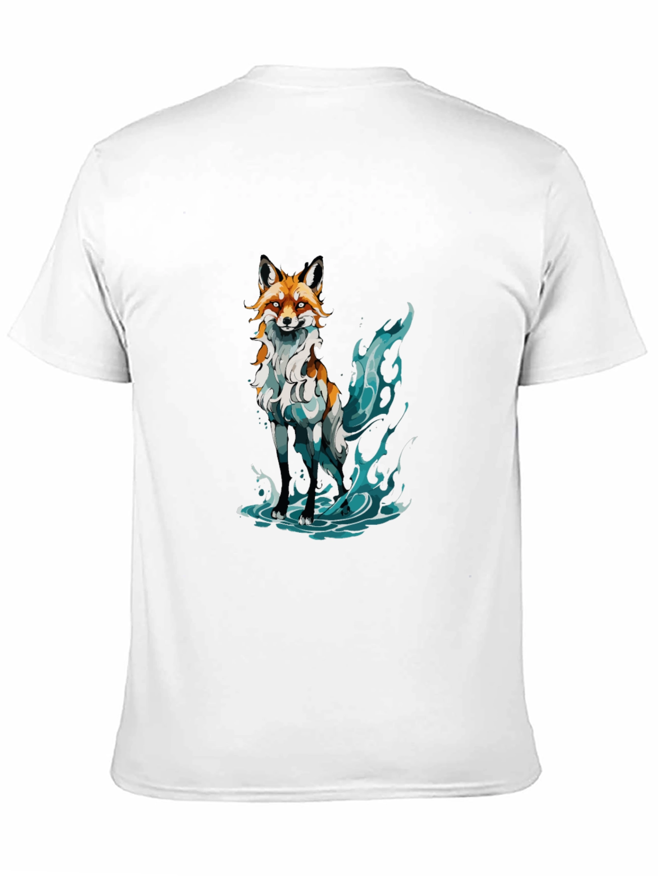 Mystic Fox Graphic Tee - Soft Black Cotton