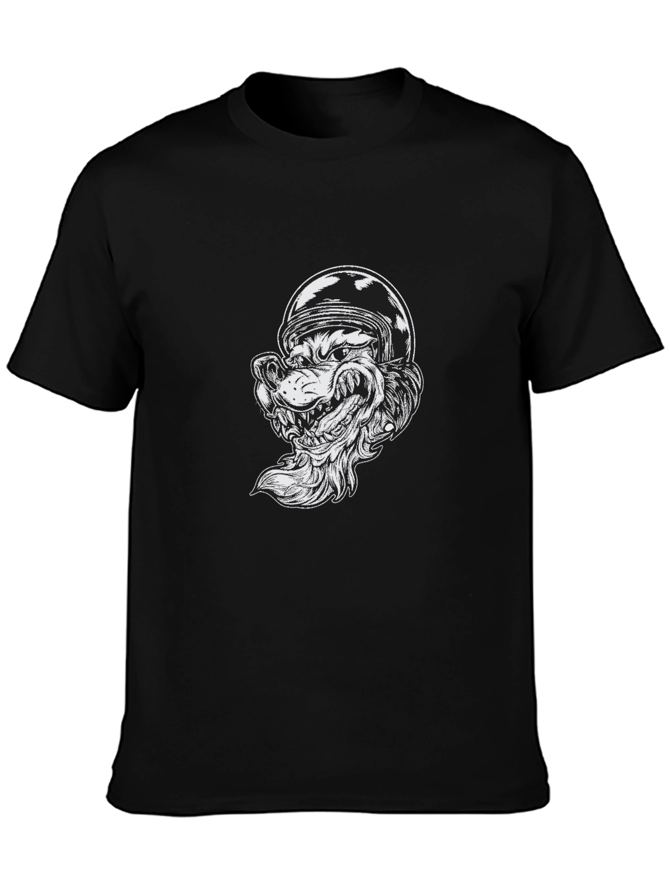 Wolf Rider Graphic Tee - Black