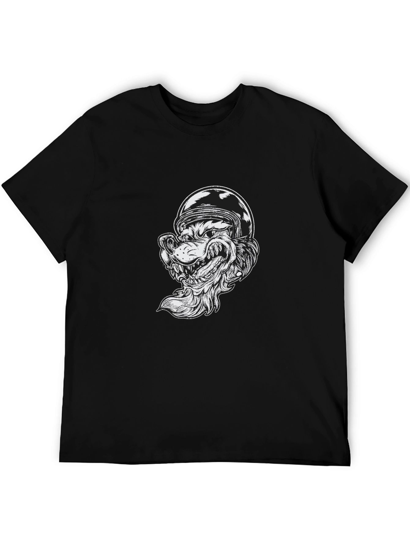 Wolf Rider Graphic Tee - Black