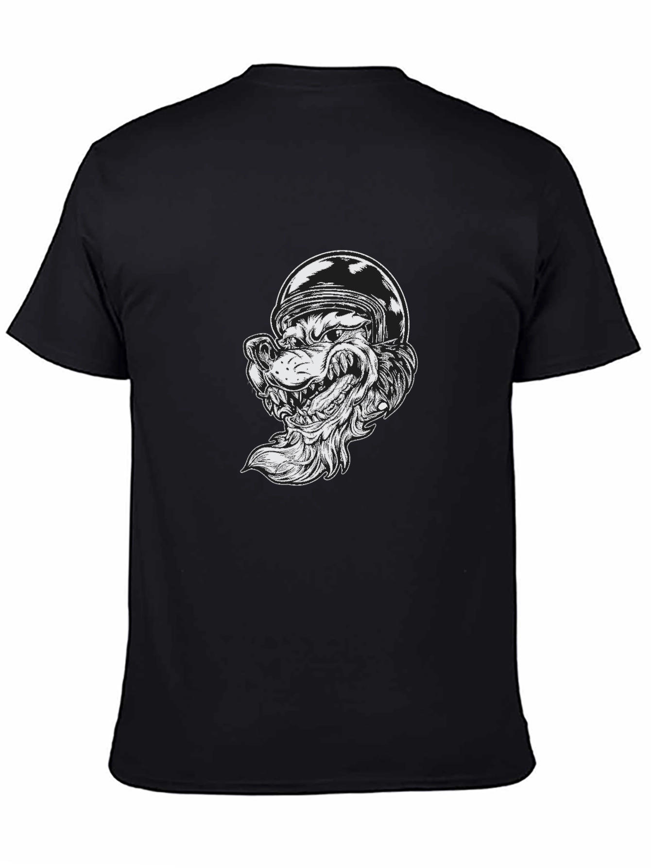 Wolf Rider Graphic Tee - Black