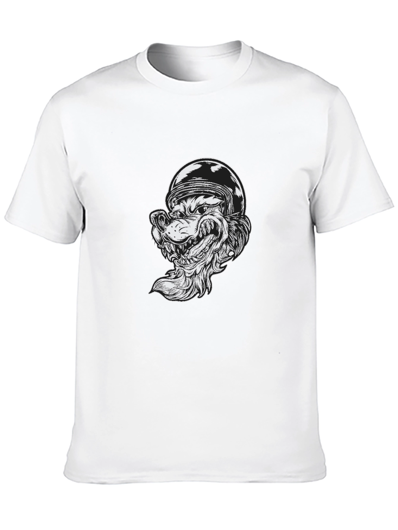 Wolf Rider Graphic Tee - Black