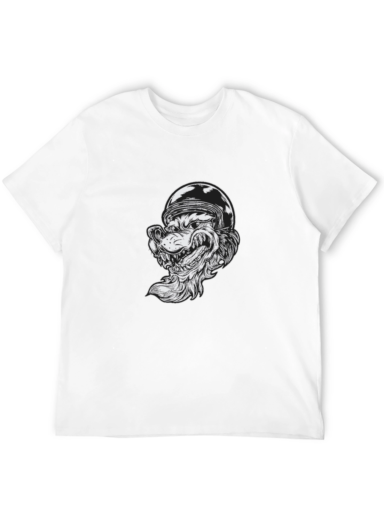 Wolf Rider Graphic Tee - Black
