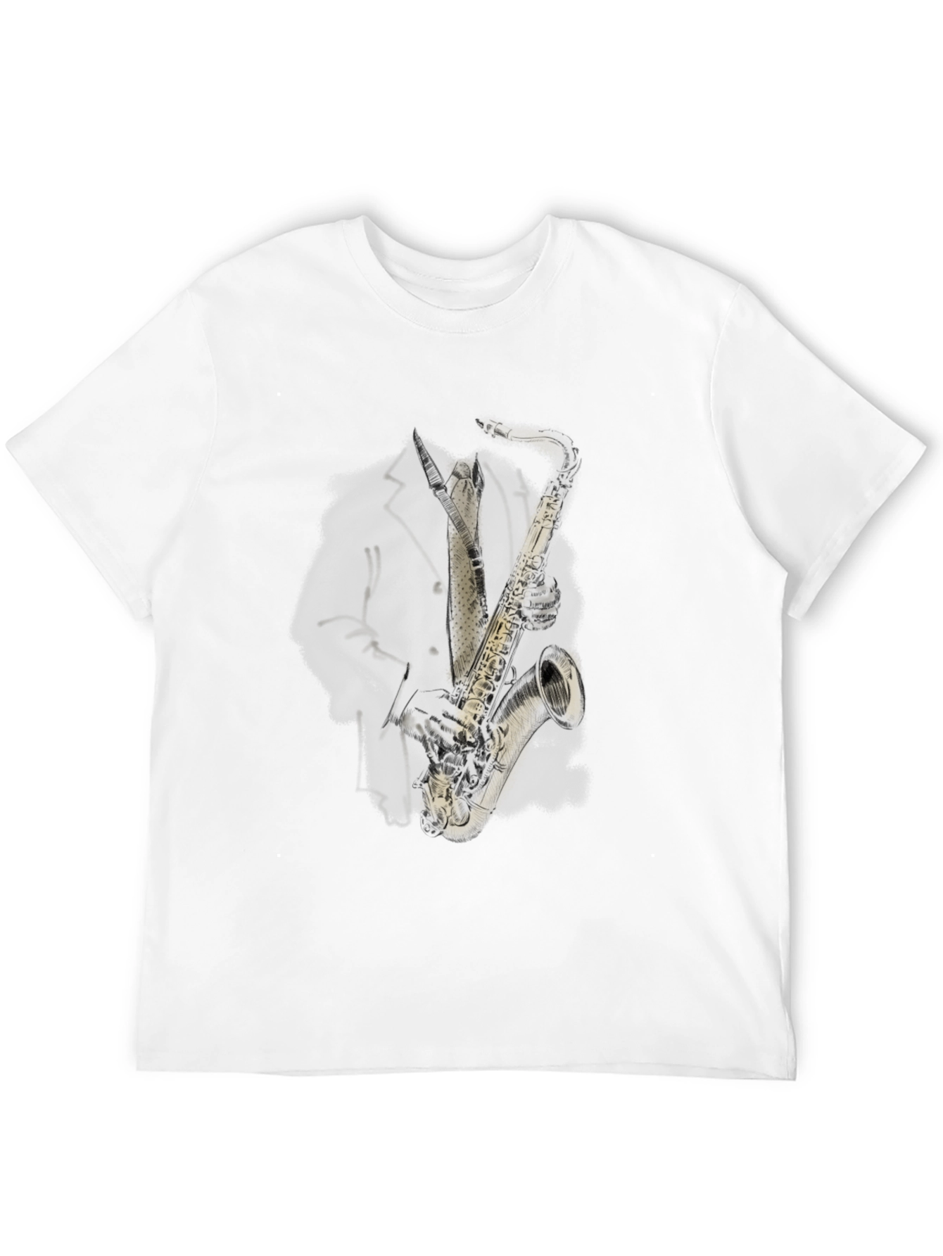 Cool Saxophone Player Black T-Shirt