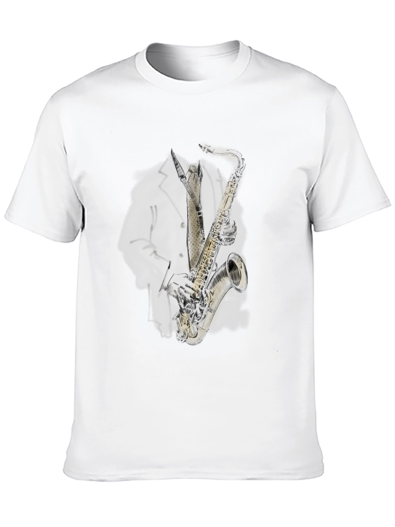 Cool Saxophone Player Black T-Shirt
