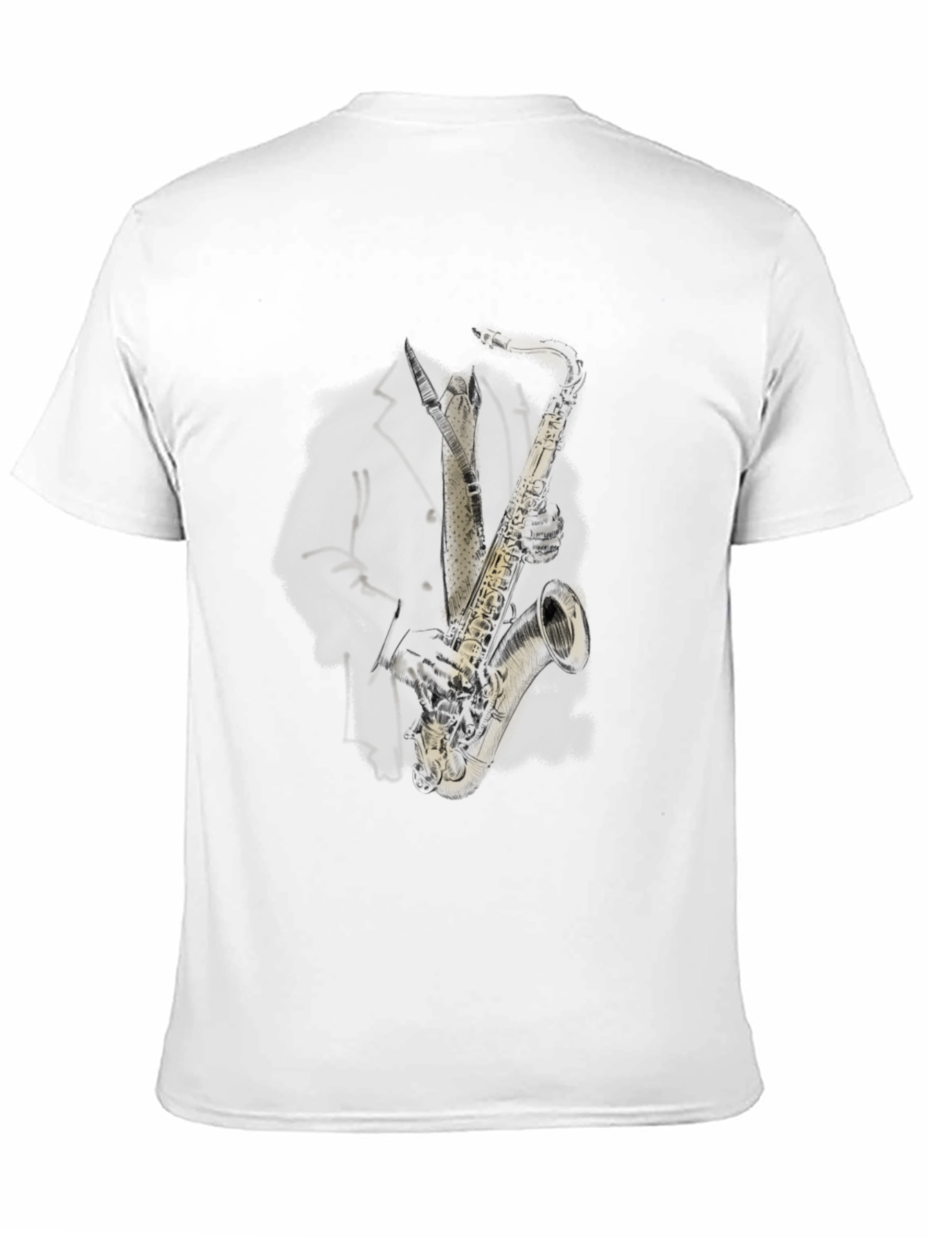 Cool Saxophone Player Black T-Shirt