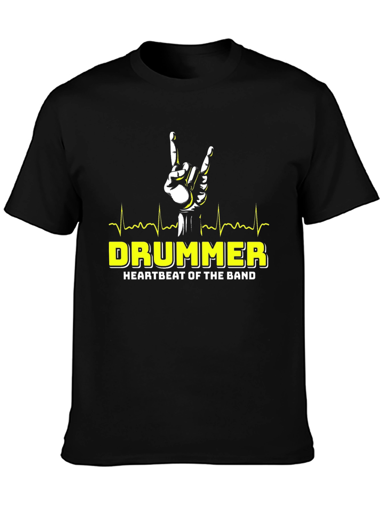 Drummer Heartbeat Band T-Shirt - Rock On!