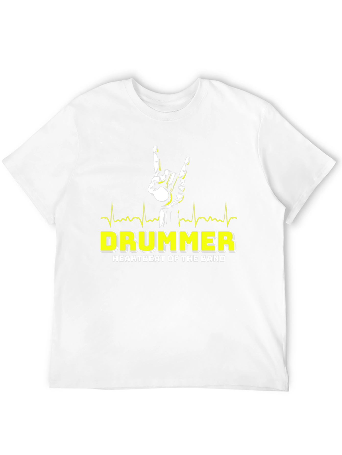 Drummer Heartbeat Band T-Shirt - Rock On!