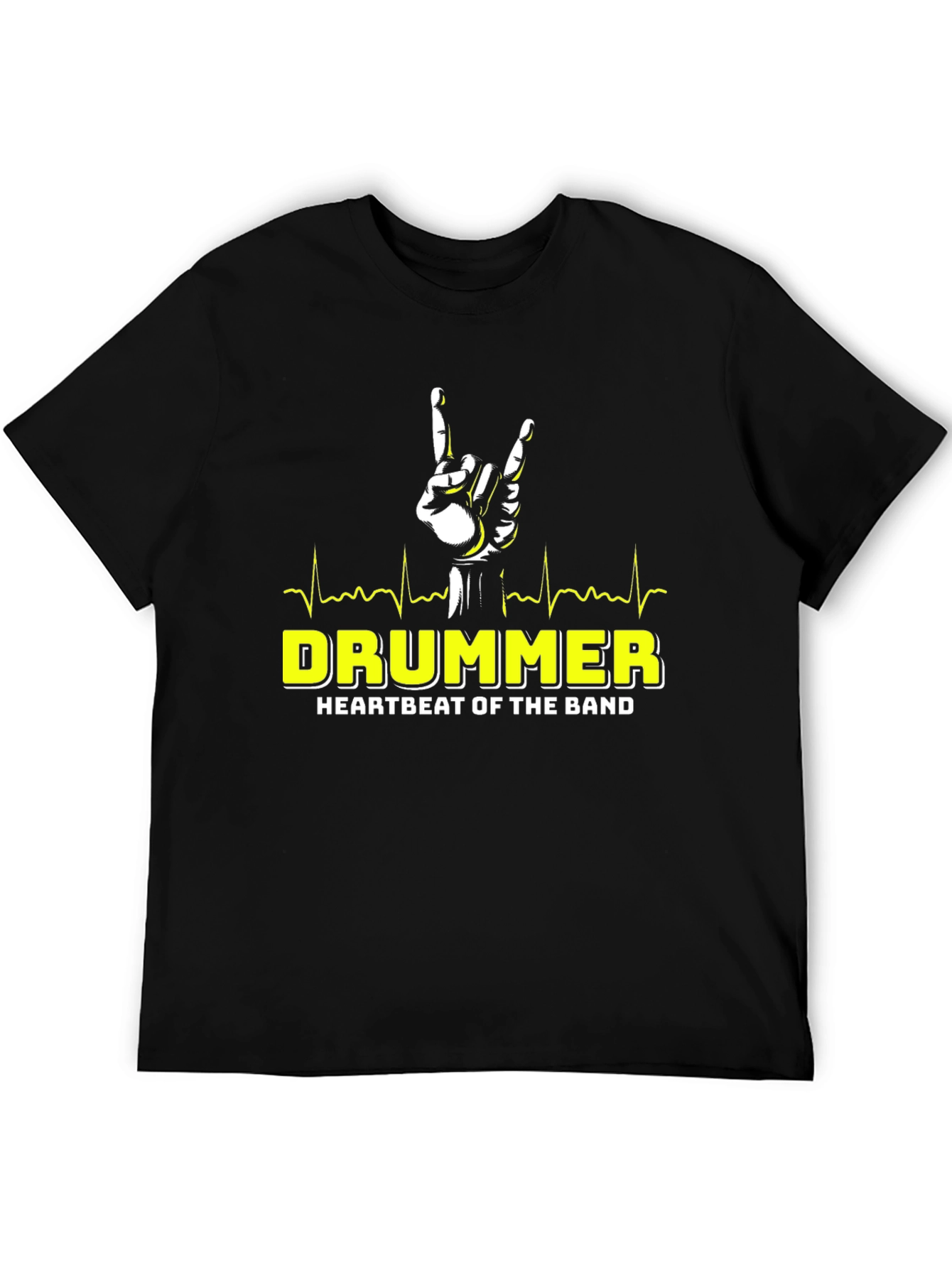 Drummer Heartbeat Band T-Shirt - Rock On!
