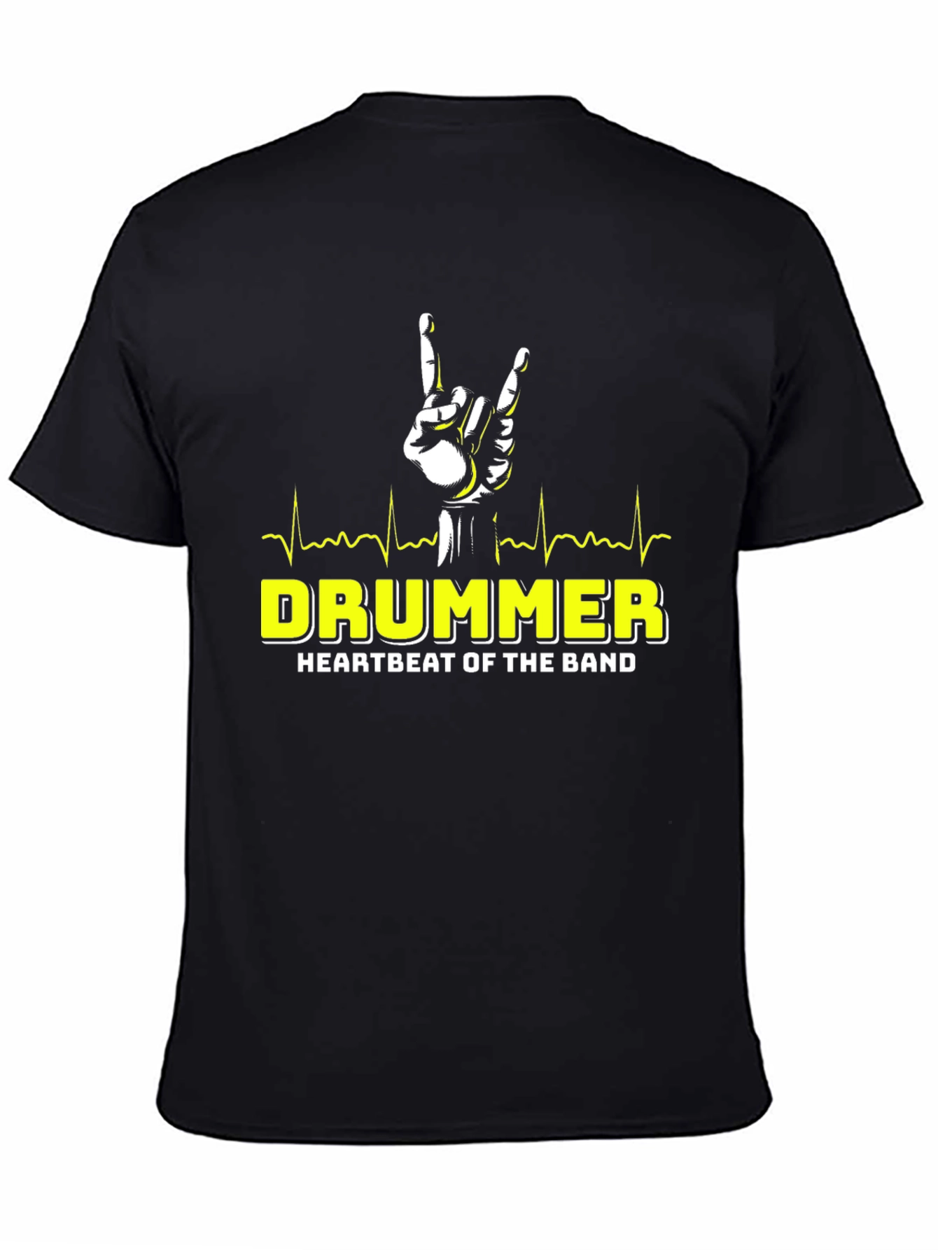 Drummer Heartbeat Band T-Shirt - Rock On!