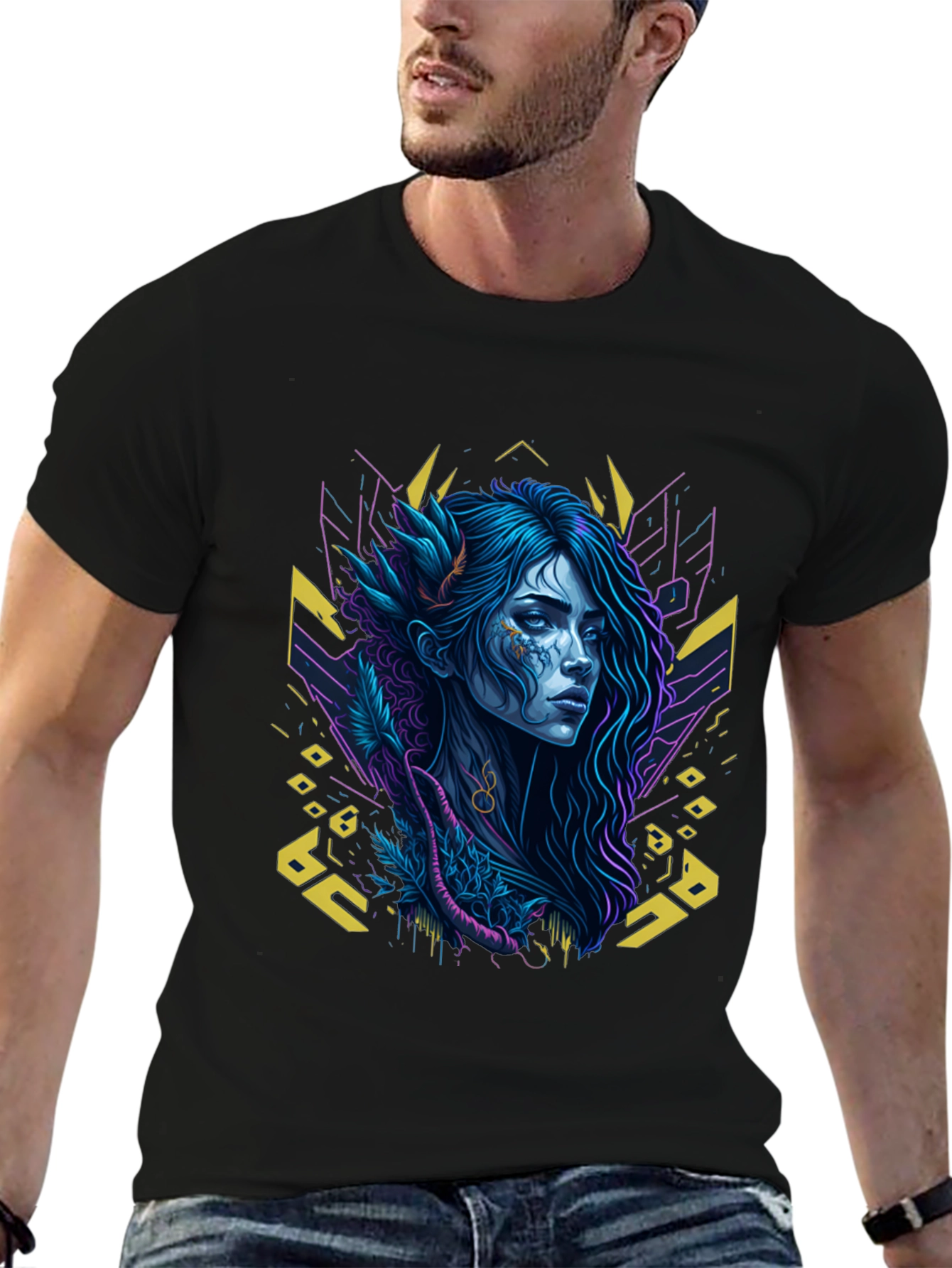 Mystic Woman Graphic Black T-Shirt