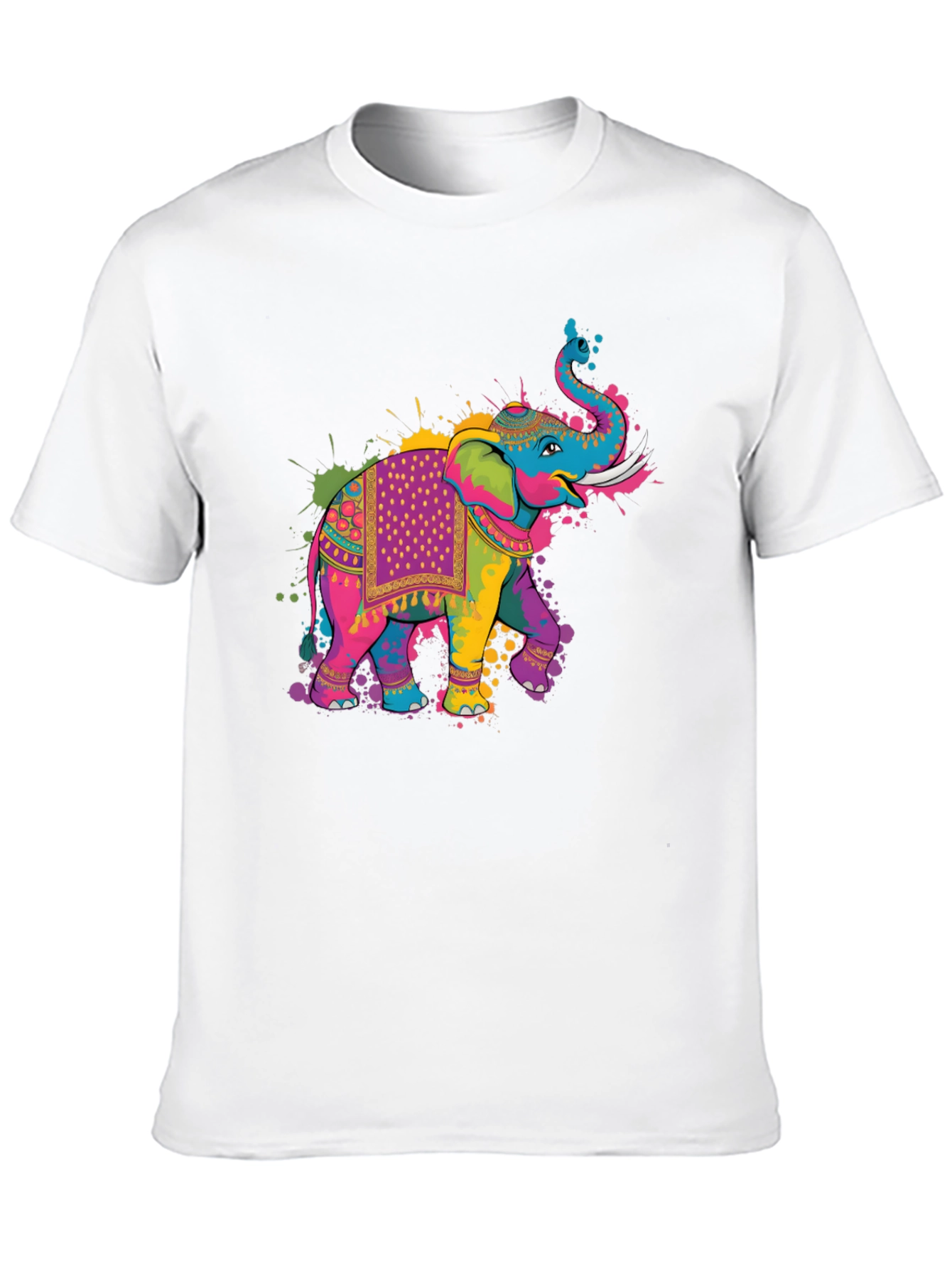 Colorful Elephant Graphic T-Shirt