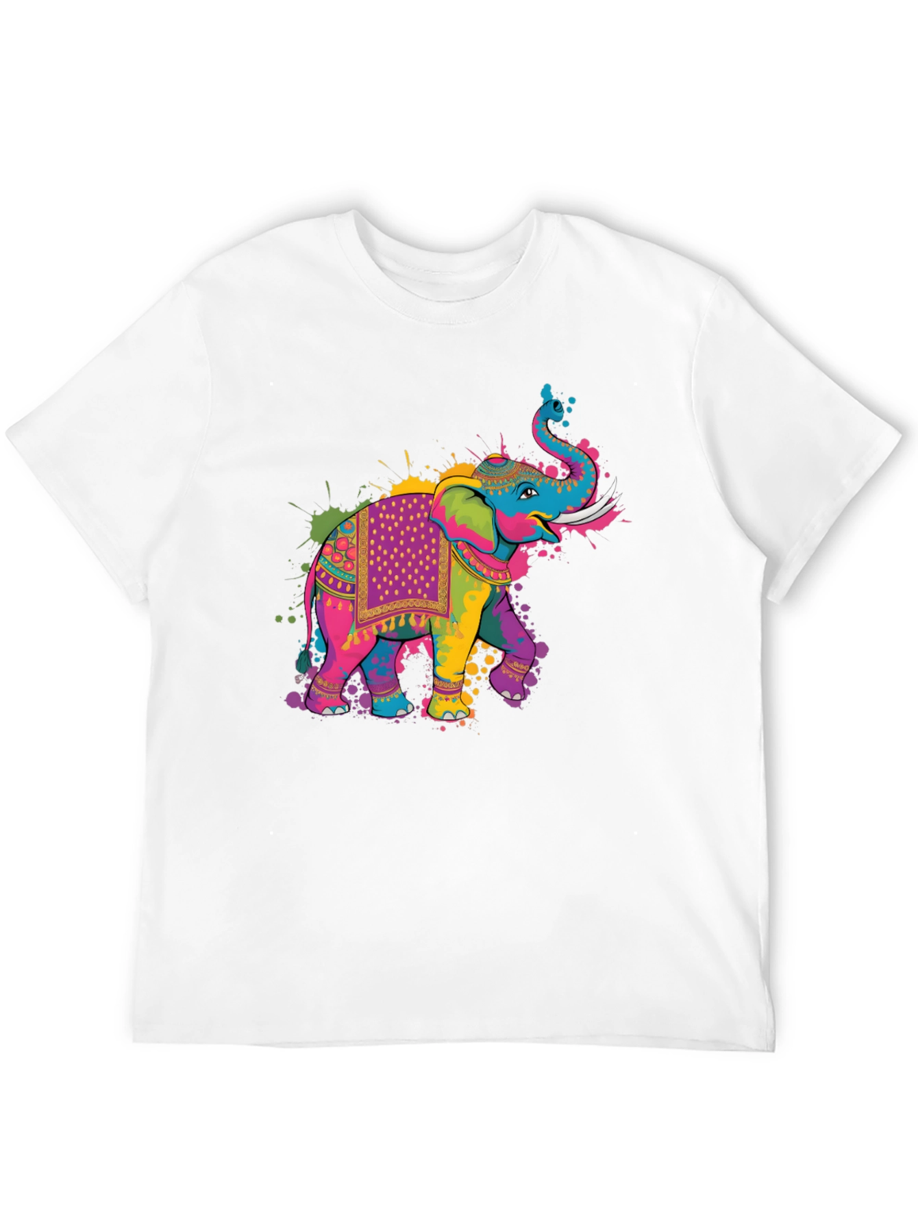 Colorful Elephant Graphic T-Shirt
