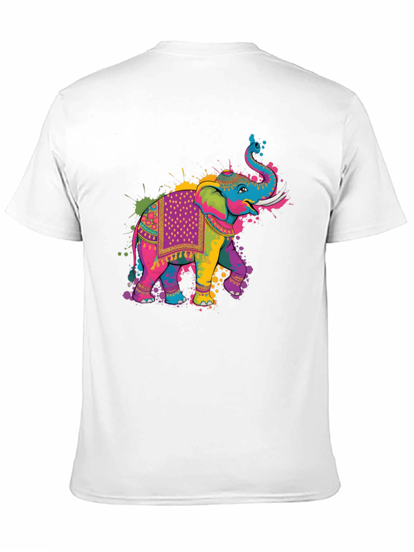 Colorful Elephant Graphic T-Shirt
