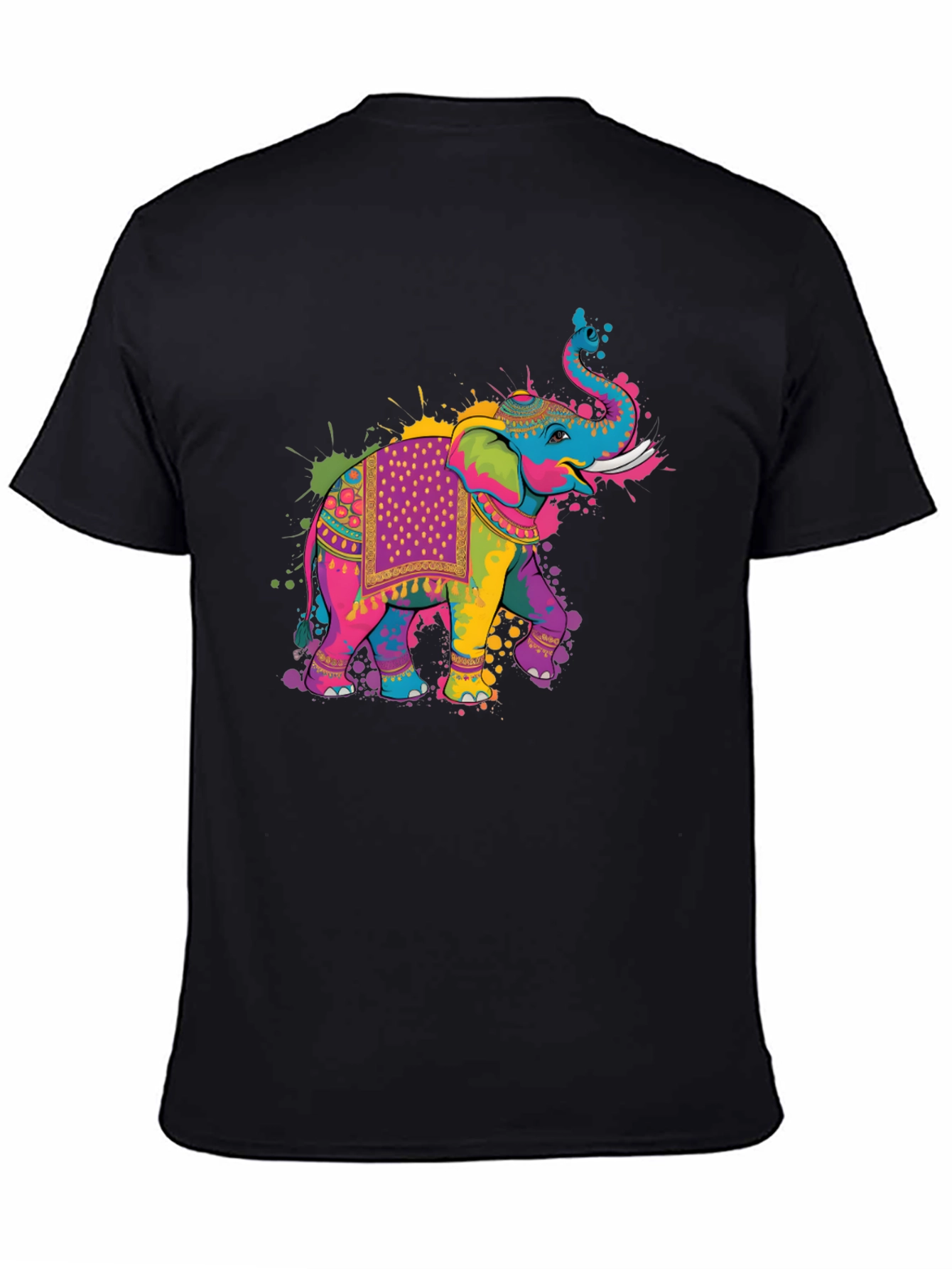 Colorful Elephant Graphic T-Shirt