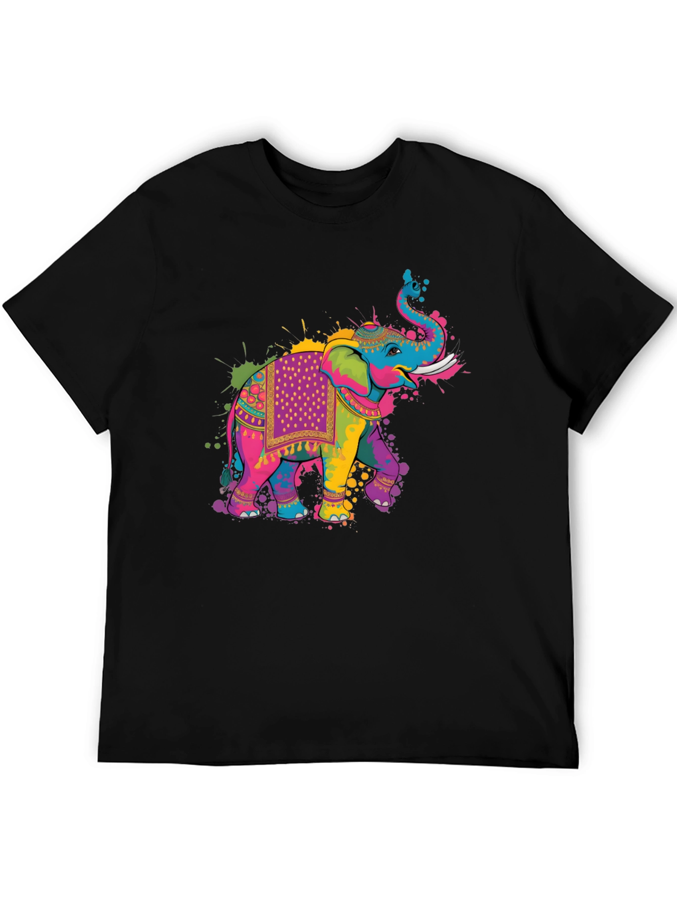 Colorful Elephant Graphic T-Shirt