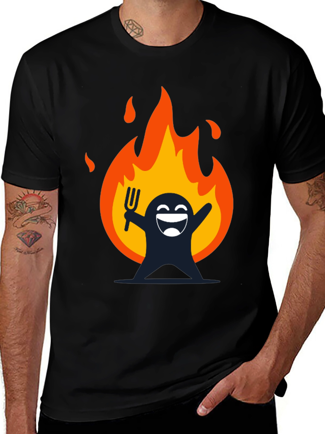 Fiery Fun Graphic T-Shirt - Dark Humor Tee