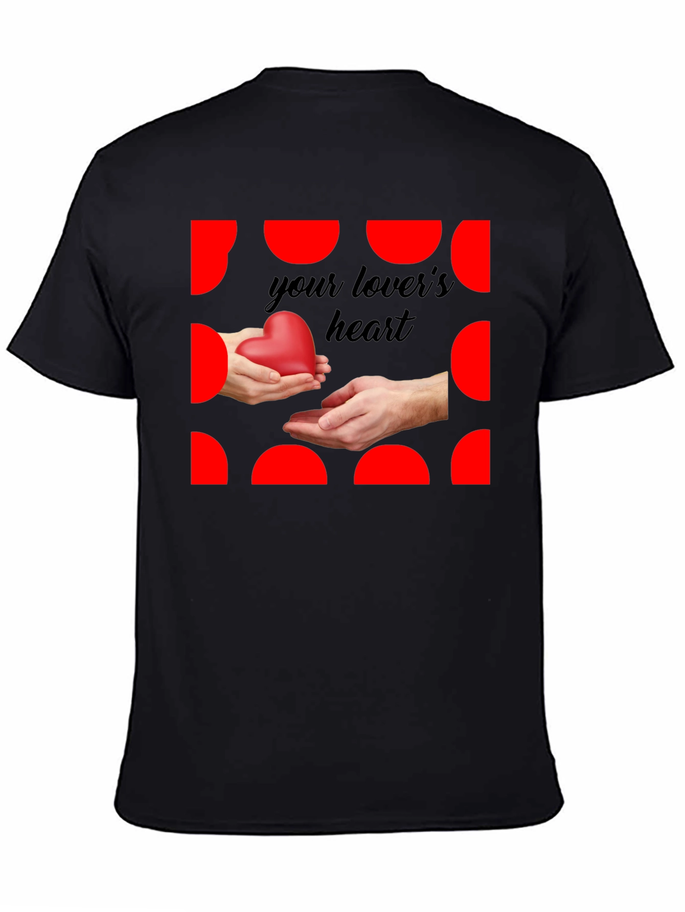 Lovers Heart Graphic Tee - Black