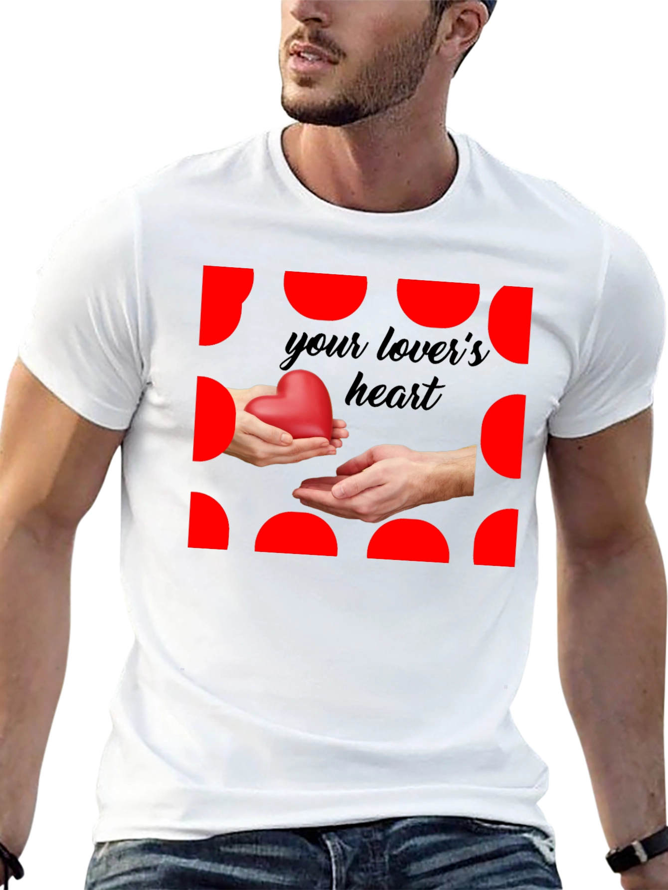 Lovers Heart Graphic Tee - Black