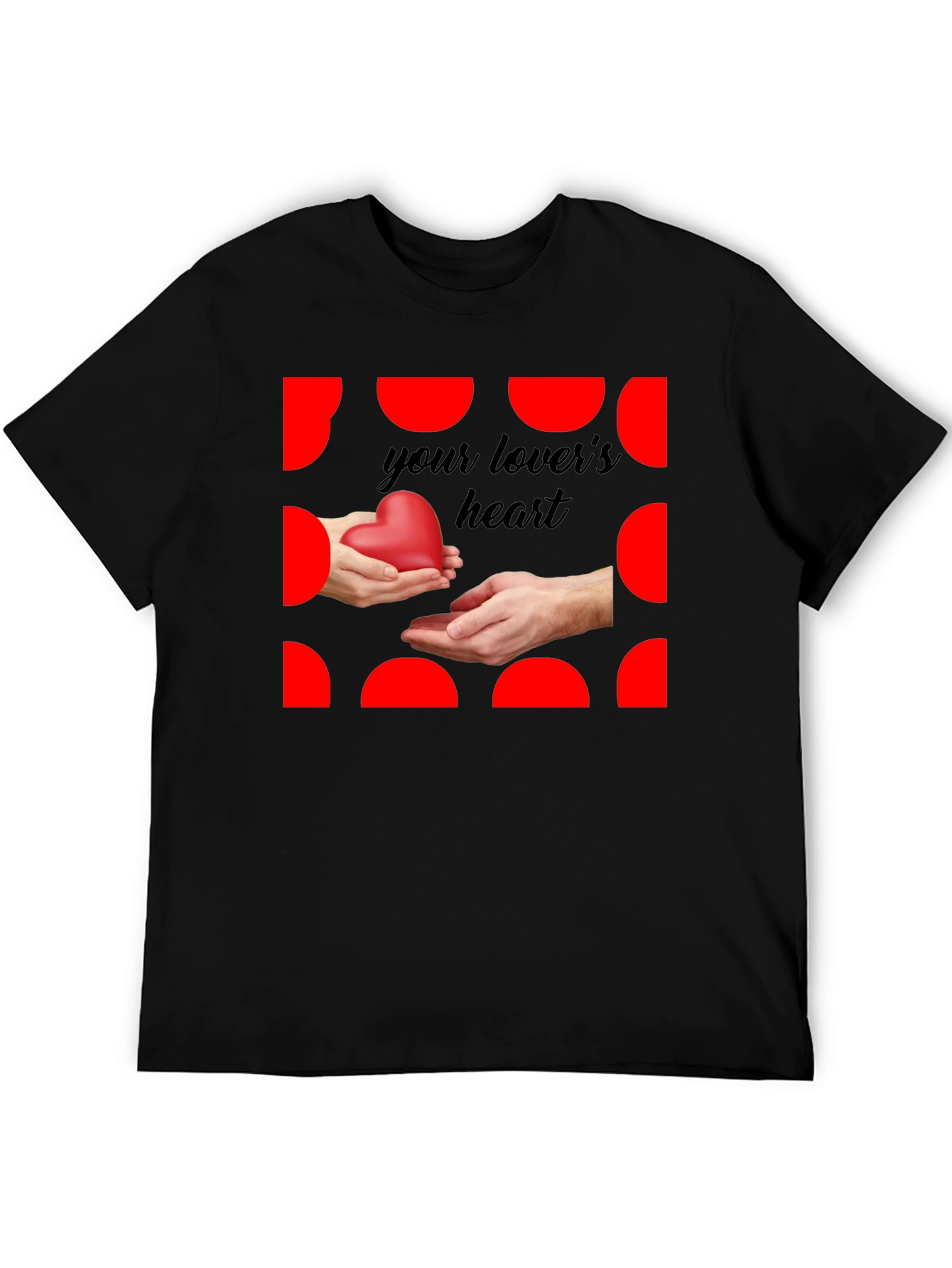 Lovers Heart Graphic Tee - Black