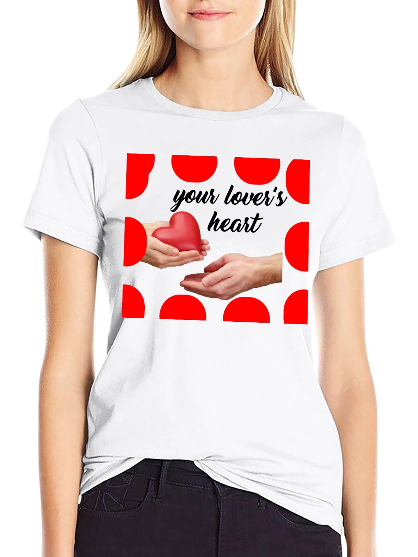 Lovers Heart Graphic Tee - Black