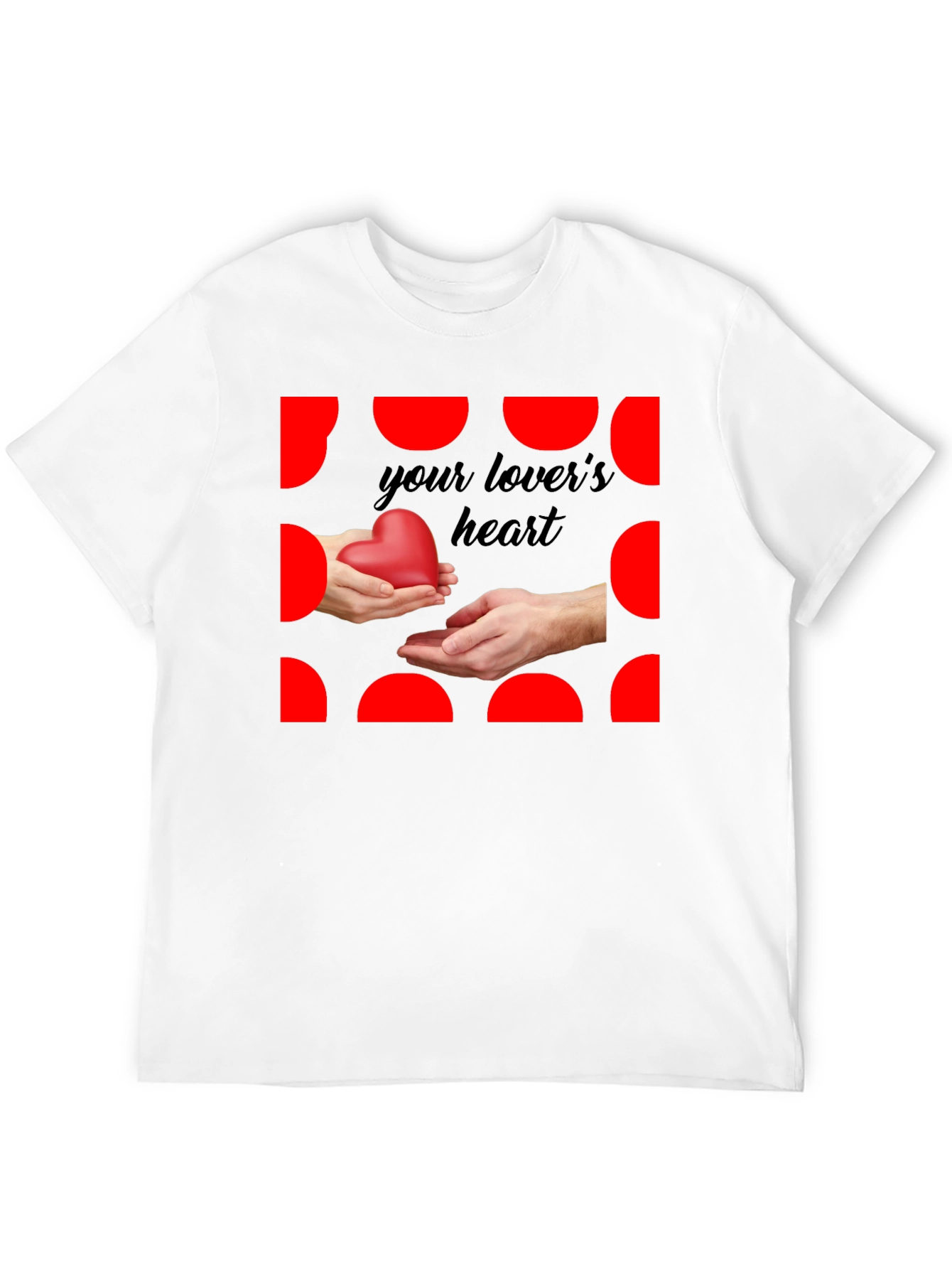 Lovers Heart Graphic Tee - Black