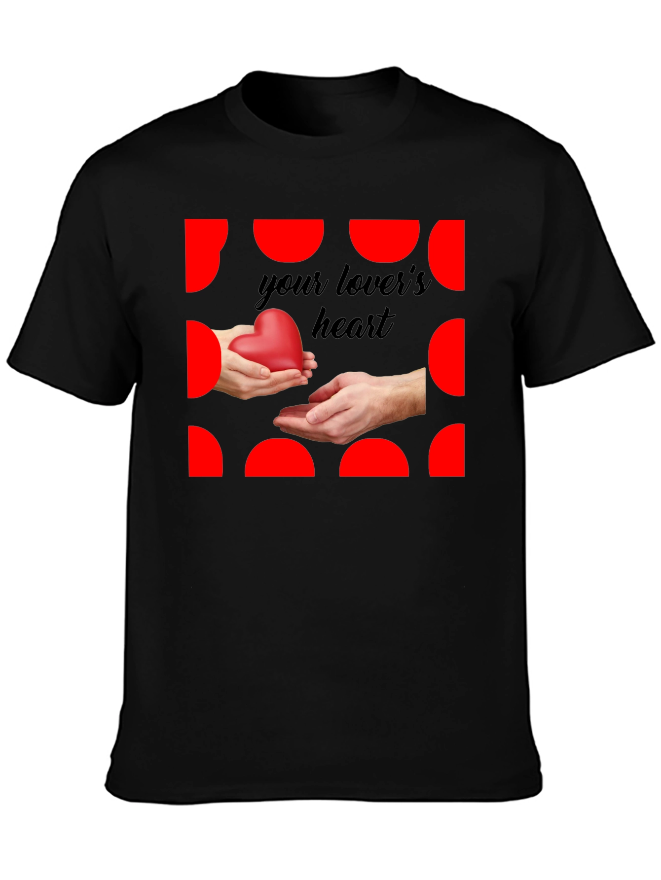 Lovers Heart Graphic Tee - Black