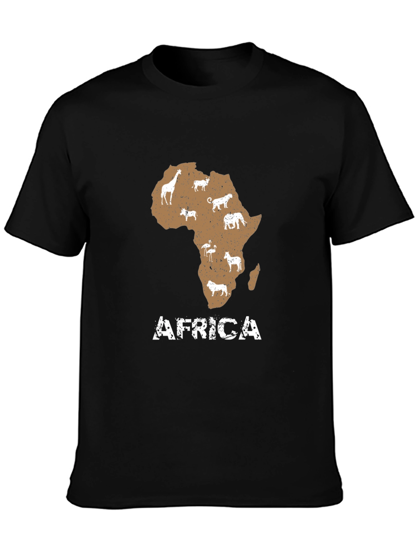 Africa Map Graphic T-Shirt - Animal Continent Tee