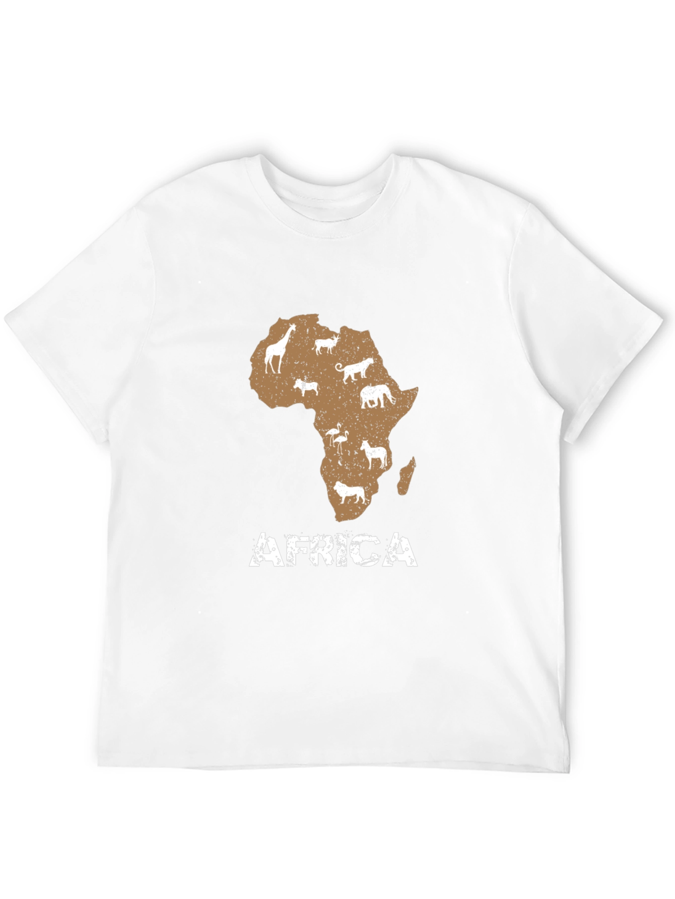 Africa Map Graphic T-Shirt - Animal Continent Tee