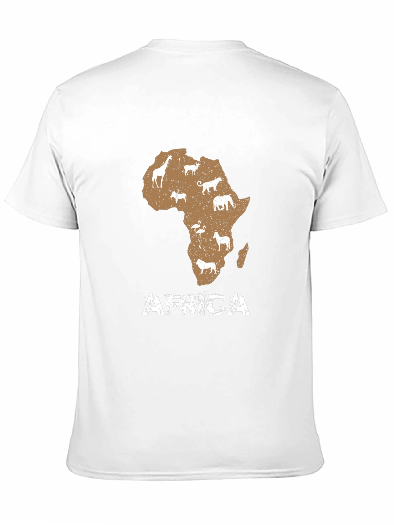 Africa Map Graphic T-Shirt - Animal Continent Tee